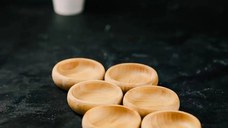 Set 6 Boluri din Lemn Natural