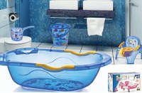 Set baita copii, Baby Homs, cadoul ideal pentru botez, albastru, PVC - 1