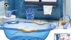 Set baita copii, Baby Homs, cadoul ideal pentru botez, albastru, PVC