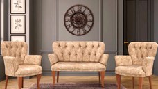 Set canapea 2 locuri cu 2 fotolii,Berta