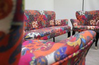 Set canapea cocktail Relax Homs textil portocaliu - 1