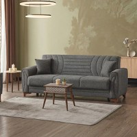 Set canapea cu 2 fotolii Tara Homs gri - 1