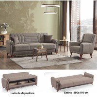 Set canapea cu 2 fotolii Tara Homs - 1