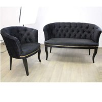 Set canapea Milano Relax 2+1, Homs textil negru - 1