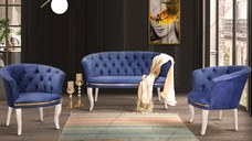 Set canapea Milano Relax Homs textil albastru