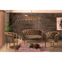 Set canapea Milano Relax Homs textil maro - 1