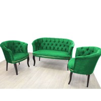Set canapea si fotolii Milano Relax Homs textil verde - 1