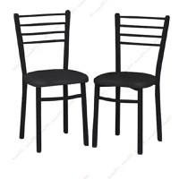 Set cu 2 scaune Bella ,din metal, dining Homs, negru, 80 cm - 1