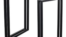 Set de picioare pentru masa Homs, metal negru, 55x72 cm, model 30670