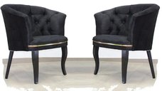 Set fotoliu Milano,negru, picioare negre, Homs