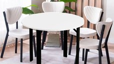 Set masa Onita bucatarie  rotund cu 4 scaune 90 cm