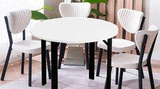 Set masa Onita bucatarie  rotund cu 4 scaune 90 cm