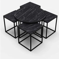 Set masuta de cafea,Clarita, seria 440,negru marmurat,25070 - 1