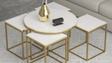 Set masuta de cafea,Clarita, seria 440,negru marmurat,25072