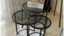 Set masuta de cafea sticla,Seria 440,Homs, 3 buc,0027