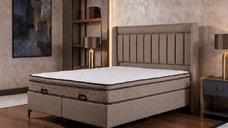 Set pat Gold Homs 160x200 cm cu tablie si saltea confortabila