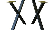 Set picioare masa metal, Homs , Negru,48x70 cm,w0056