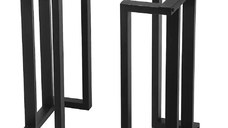 Set picioare masa metal Homs, Negru, 72x50 cm, 30736