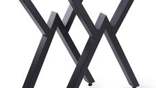 Set picioare masa metal Homs, Negru, 72x57 cm, 30729