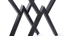 Set picioare masa metal Homs, Negru, 72x57 cm, 30729