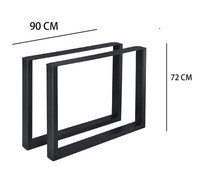 Set picioare masa metal, Homs , Negru,90X72 cm,30739 - 1