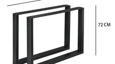 Set picioare masa metal, Homs , Negru,90X72 cm,30739