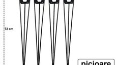 Set picioare masa metal, Homs ,negru,w0057