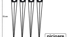 Set picioare masa metal, Homs ,negru,w0057