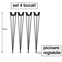 Set picioare masa metal, Homs ,negru,w0057 - 1