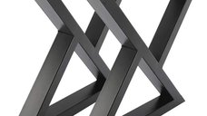 Set picioare pentru  masa din metal, negru,60x20 ,72 cm