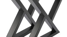 Set picioare pentru  masa din metal, negru,72 cm