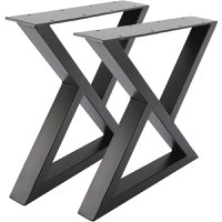 Set picioare pentru  masa din metal, negru,72 cm - 1