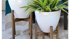 Set suport pentru flori, seria wood, Bahce Homs, lemn, 700051