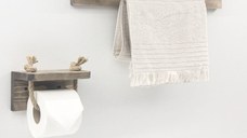 set suport prosoape baie din lemn,serie wood, Homs, 700029