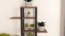 Stand etajera flori, biblioteca Homs Garden Ev2, 112 x50x12 cm