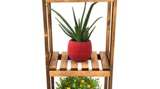 Stand flori din lemn Hg 63 Homs 110 x 40 x 25 cm, maro