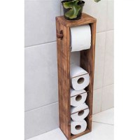 Stand suport toaleta, Estetik Homs, 65x15 cm, lemn natur - 1