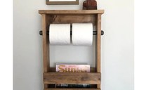 Stand suport toaleta,seria wood,homs,lemn natur,700034