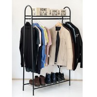 Stand umerase haine, Stronger Homs, negru,145 X 32 X 89 cm,W-5191 - 1