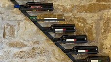 Suport de perete pentru vinuri Wine Stand Homs, 88x72x10 cm, metal
