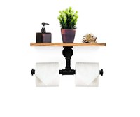 Suport dublu hartie igienica lemn-metal Homs  35x12 cm - 1