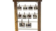 Suport foto din lemn, Vintage Homs, Natur, 70 x 40 cm