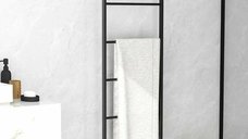 Suport pentru prosop Randa din metal, negru, 115 cm