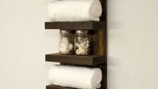 Suport prosop din lemn  seria-620 Homs 65 x 12 x 20 cm,  rustic,30099