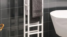 Suport Prosop Vella din Metal Alb pentru Baie, 90 cm