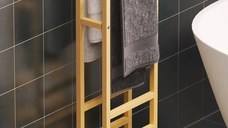 Suport prosop Vella, din metal pentru baie, 90 cm,gold