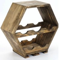 Suport sticle pentru perete din lemn,seria wood Homs 46 x 20 x 40 cm, 700198 - 1