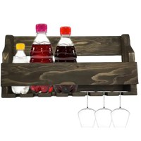 Suport vin din lemn Homs 60 x 12 x 25 cm ,700055 - 1