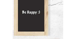 Tabla de scris din lemn cu agatatoare Message Homs, 70 x 53 cm, negru/natur