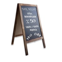 TABLA MENIU RESTAURANT, Dijon Homs, negru/natur, 100 x 50 cm - 1